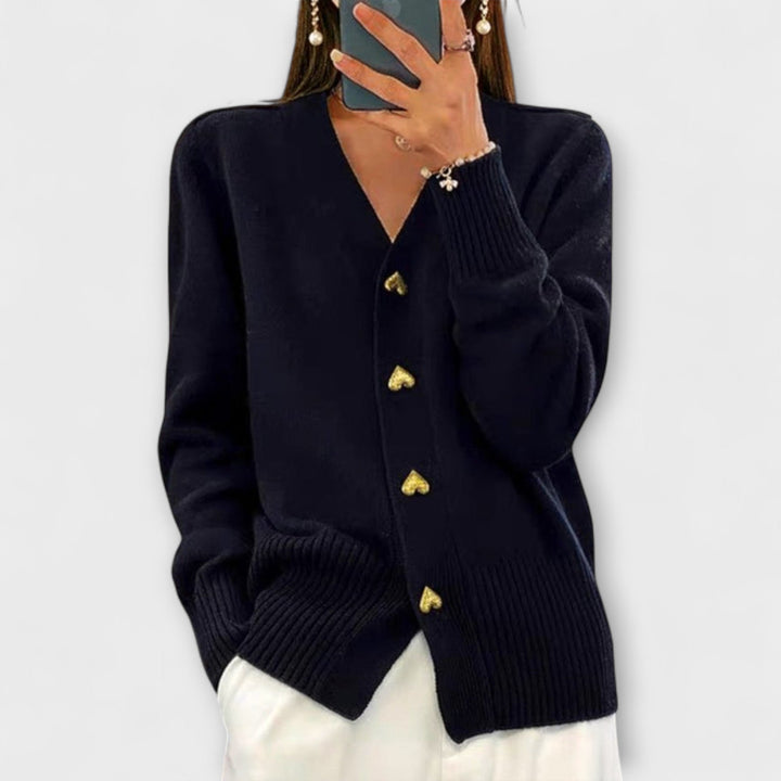 Lilith – Women's V-neck sweater in vintage look