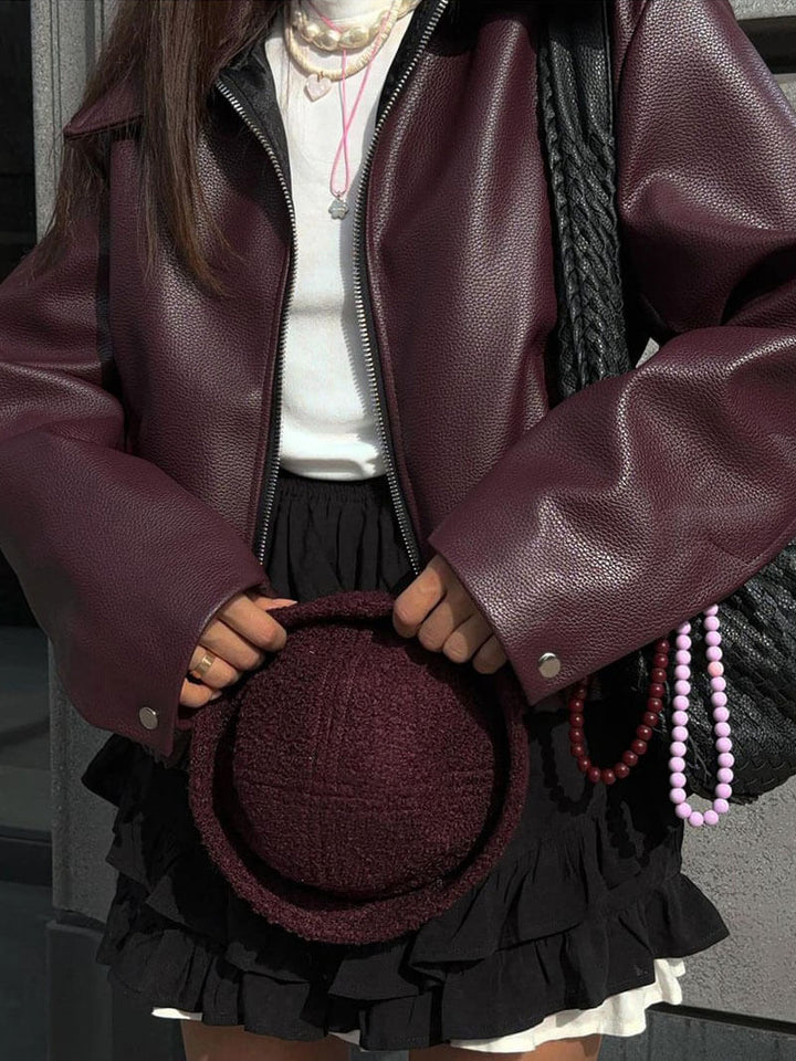 Denora - Women's Leather Jacket with Zipper and Slim Fit  Luxurious, Timeless and Tough in One