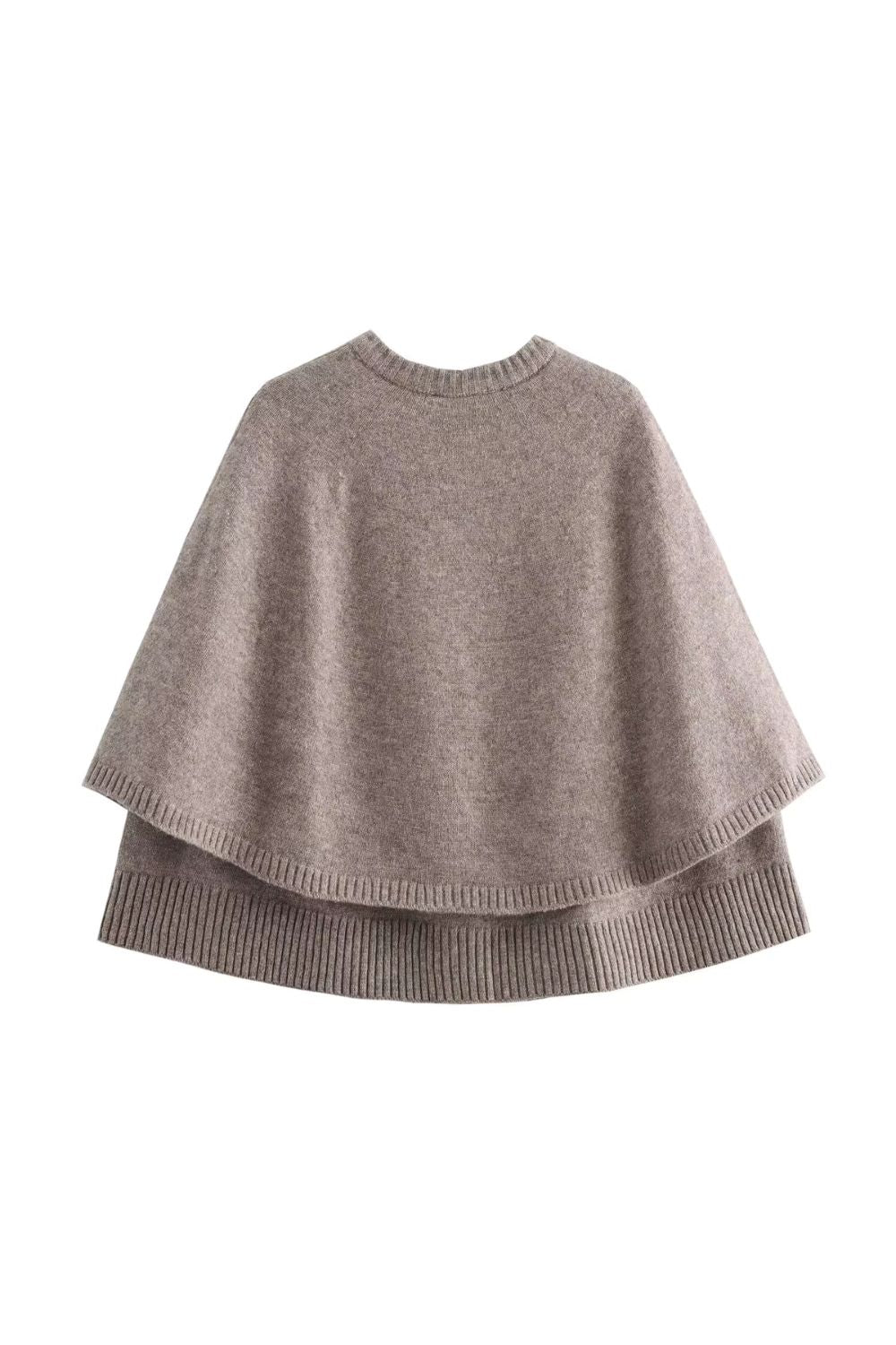 Dextra - Women's round neck cape vest with casual style