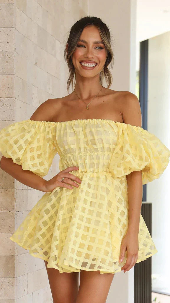Bronte - Puff Sleeve Mini Dress