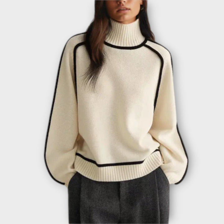 Violet - Soft & elegant turtleneck sweater