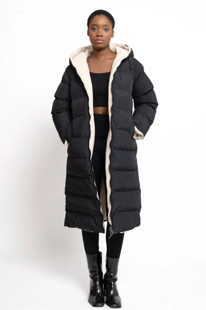 Percival - Longline Sherpa-Lined Puffer Coat