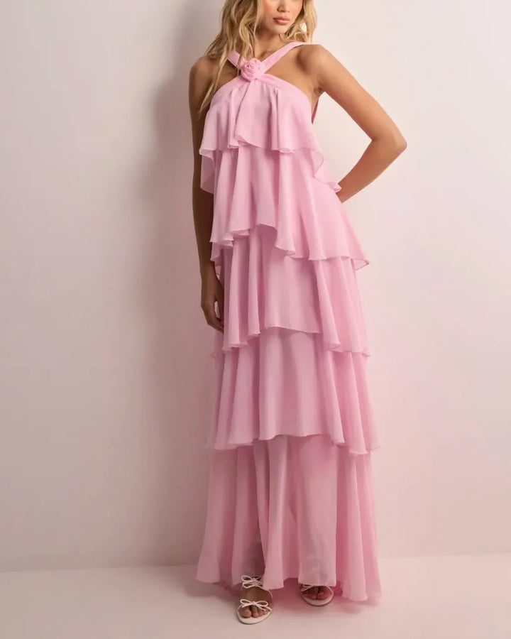 Onora - Ruffle Backless Maxi Dress