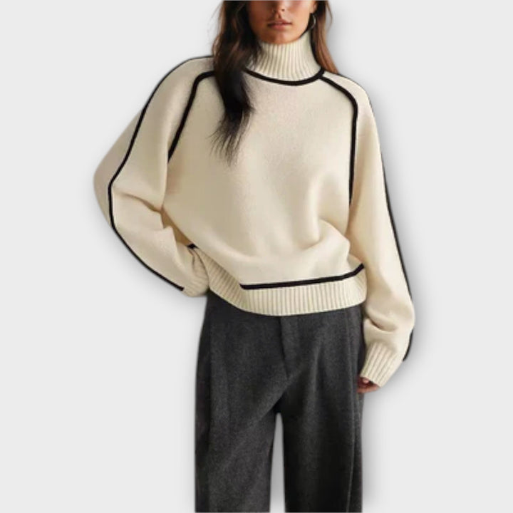 Violet - Soft & elegant turtleneck sweater