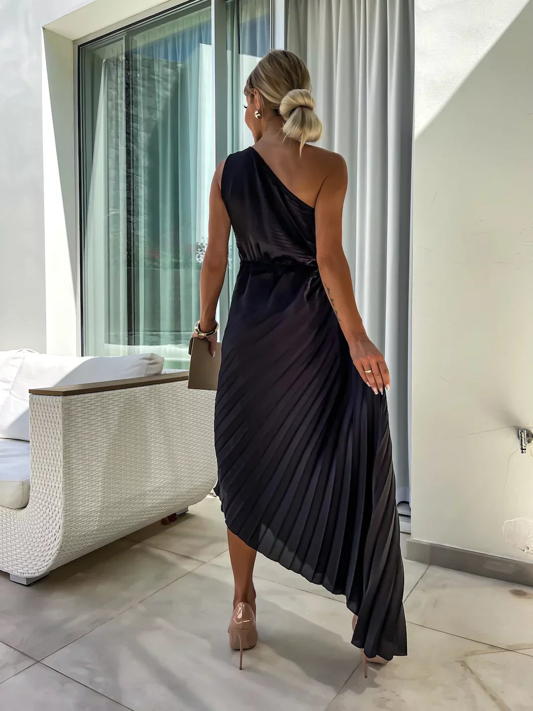 Emmeline - Romantic Flower One Shoulder Dress