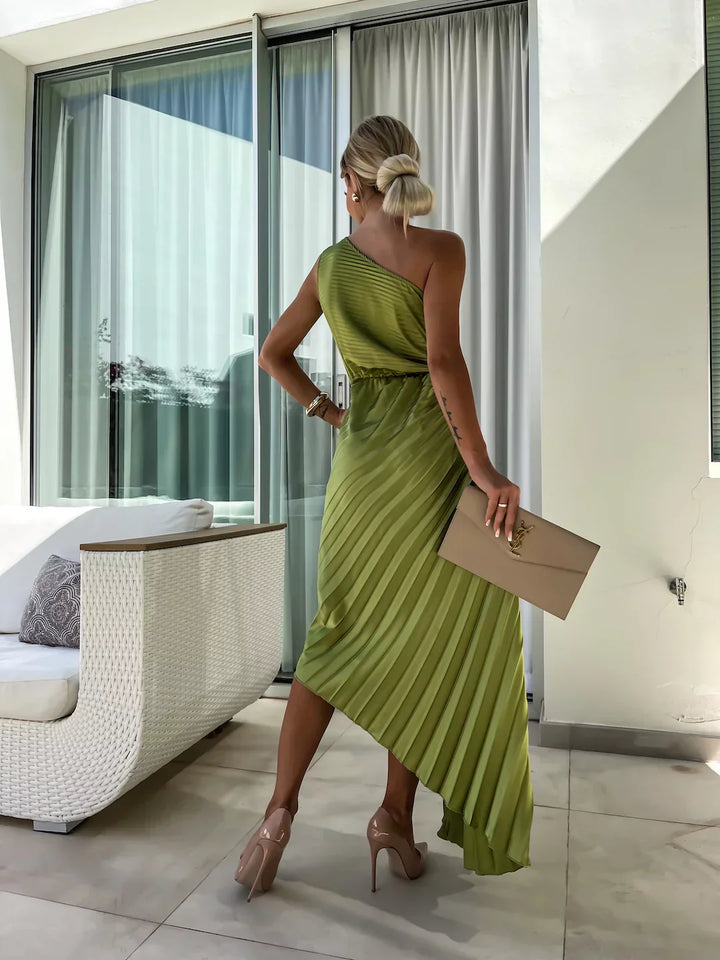 Emmeline - Romantic Flower One Shoulder Dress