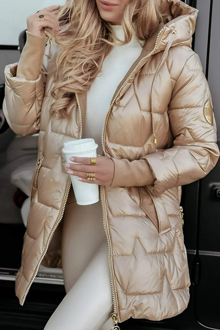Astoria - Women's jacket with quilted lining and hood made of cotton blend