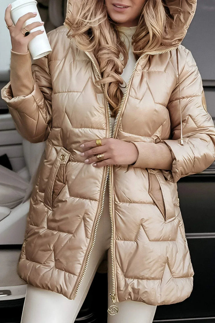 Astoria - Women's jacket with quilted lining and hood made of cotton blend