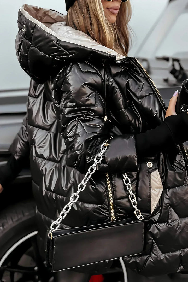 Astoria - Women's jacket with quilted lining and hood made of cotton blend