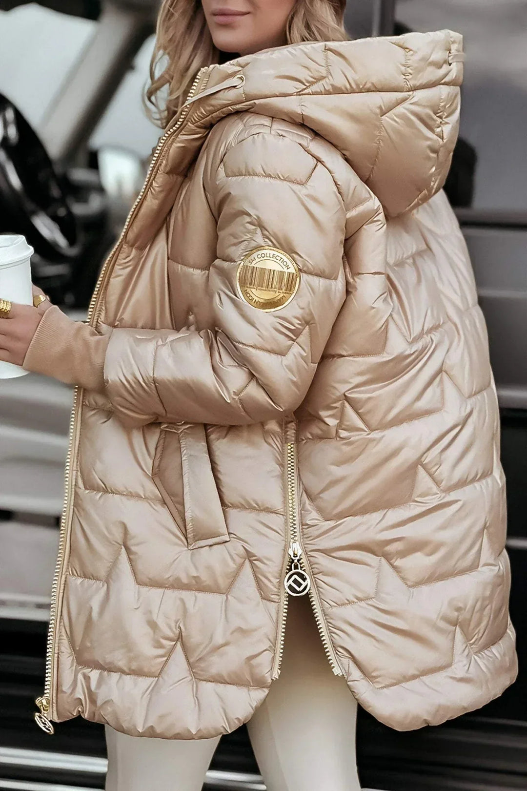 Astoria - Women's jacket with quilted lining and hood made of cotton blend