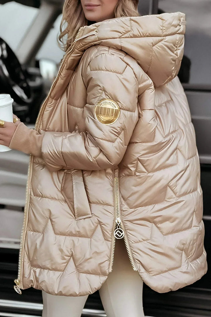 Astoria - Women's jacket with quilted lining and hood made of cotton blend