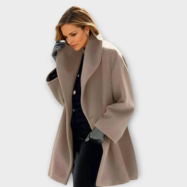 Demelza - Women's coat with minimalist design and timeless elegance