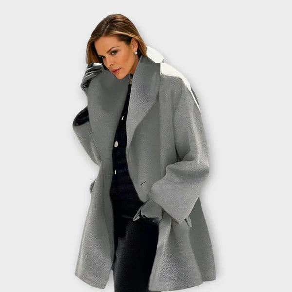 Demelza - Women's coat with minimalist design and timeless elegance
