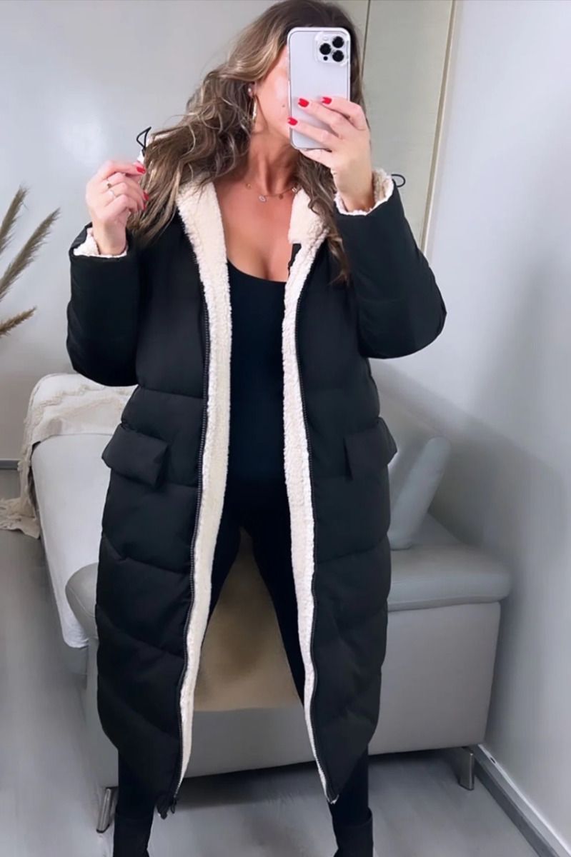 Percival - Longline Sherpa-Lined Puffer Coat