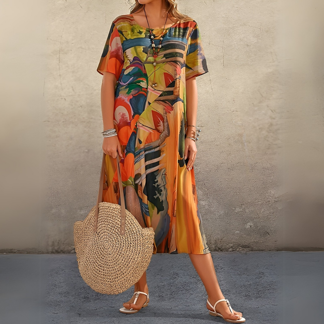 Avriena - Flowing and Elegant Floral Dress