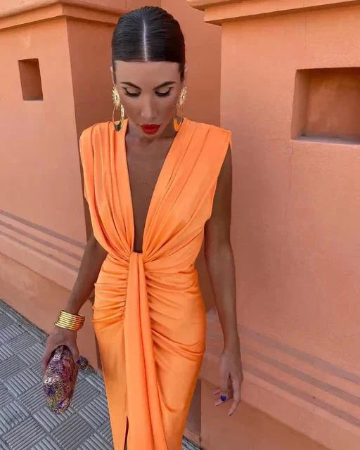 Elyssane - Elegant Draped Dress