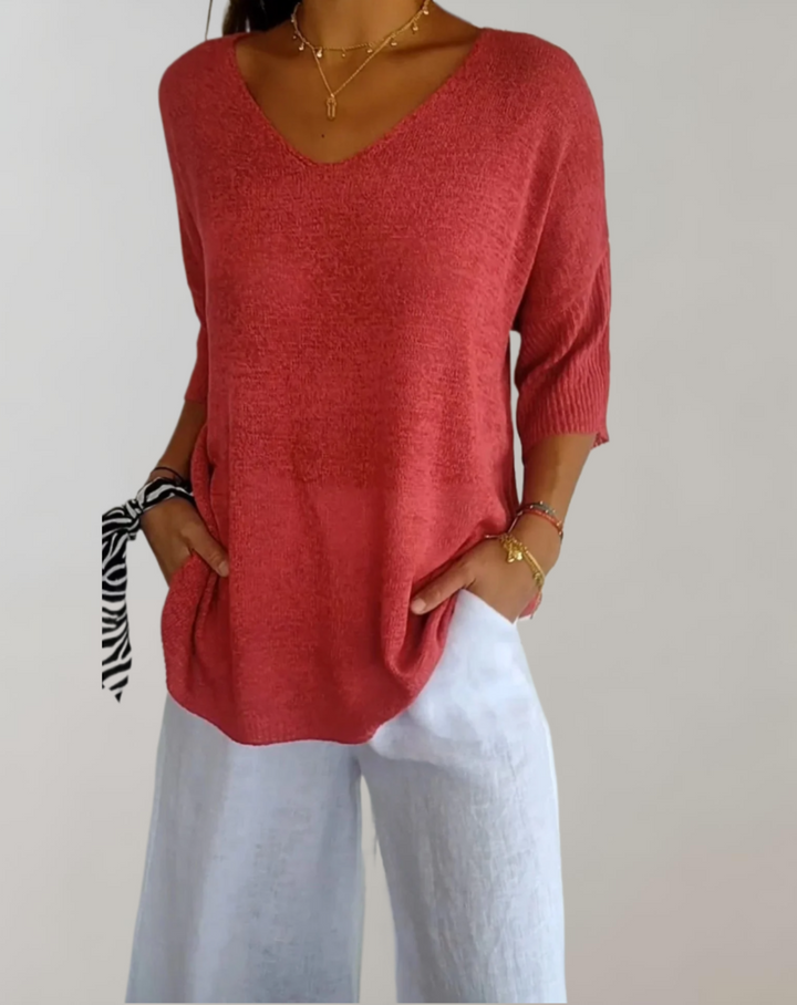 Finnegan - Knitted Top with V Neck