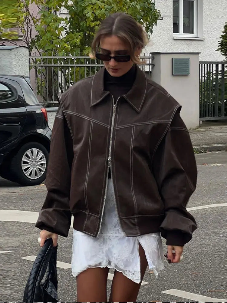 Callidora - Brown leather jacket